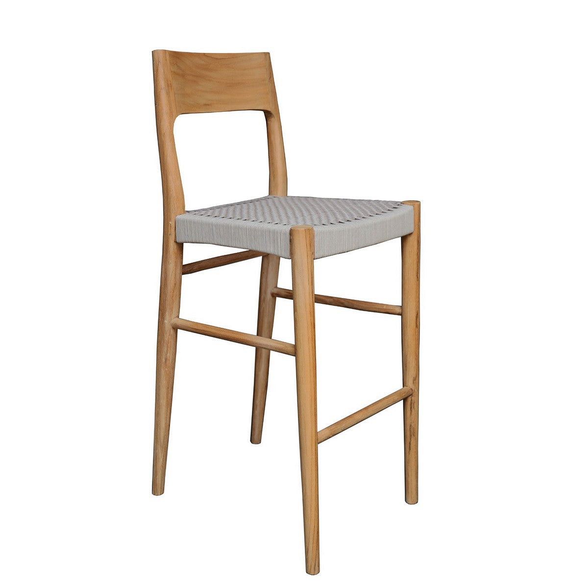Outdoor Barstuhl Teakscape Solid aus massivem Teakholz für Terrasse, Garten und die Gastronomie