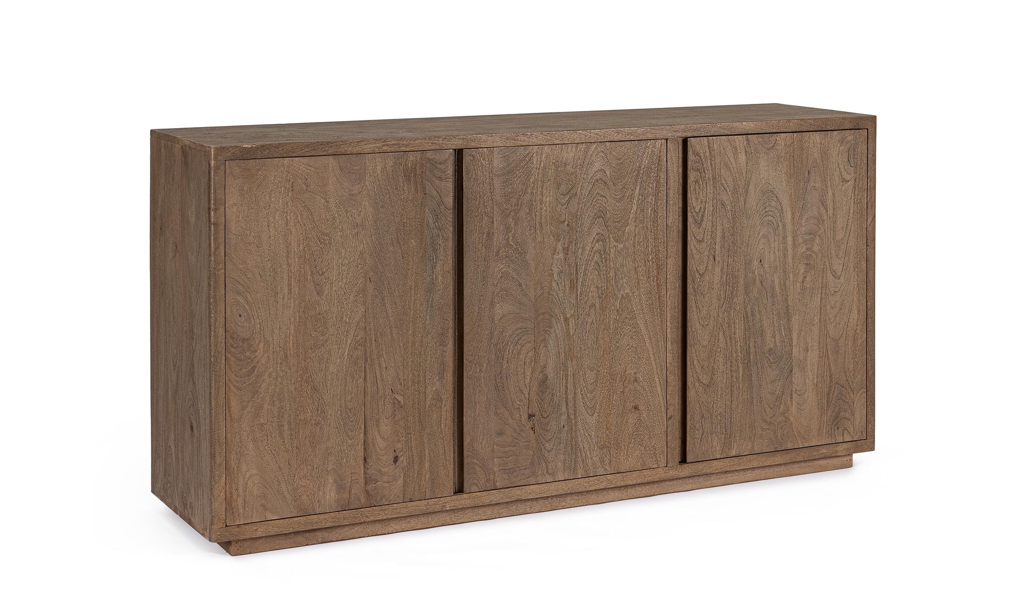 Sideboard Elswick 3 Türen aus massivem Mangoholz mit natürlicher Maserung | Bizzotto bei STUFF Shop