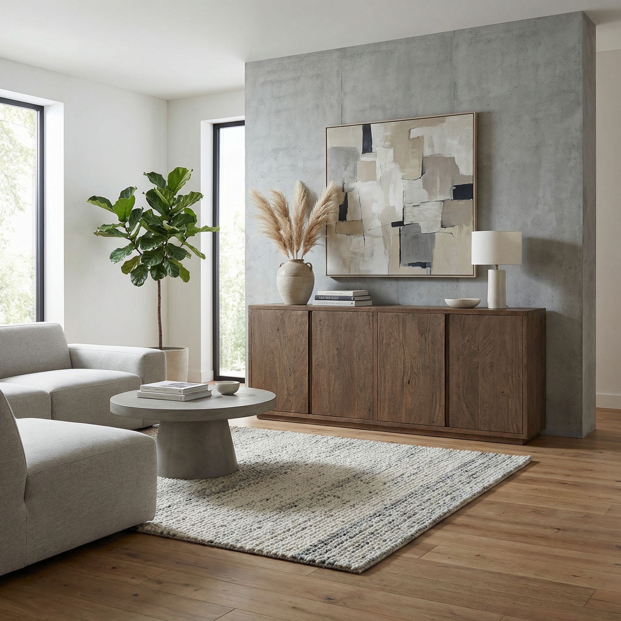 Sideboard Elswick 4 Türen aus massivem Mangoholz mit natürlicher Holzmaserung | Bizzotto bei STUFF Shop