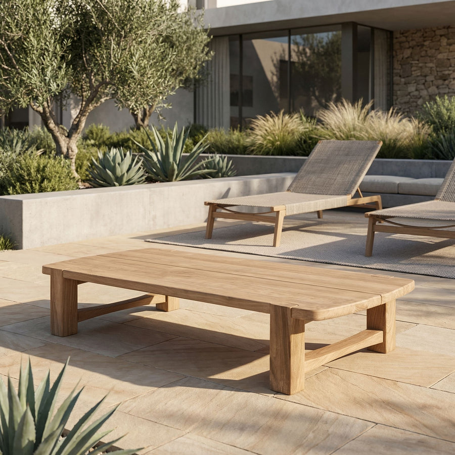 Design Couchtisch Jacoba Small Teak für Garten und Terrasse | Gommaire bei STUFF Shop kaufen