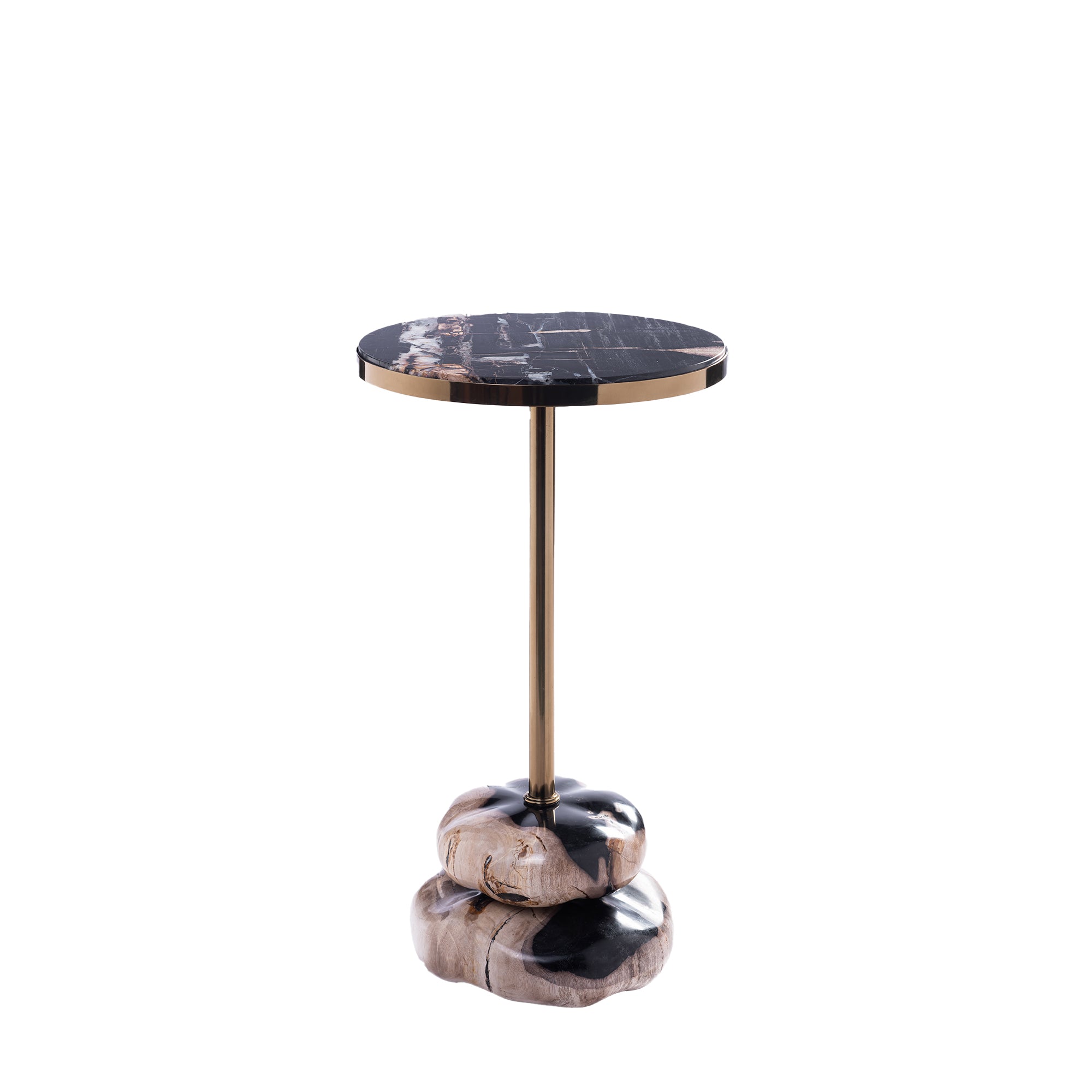 Tischplatte aus versteinertem Holz Detail Maserung Wane Tisch | PTMD bei STUFF Shop kaufen