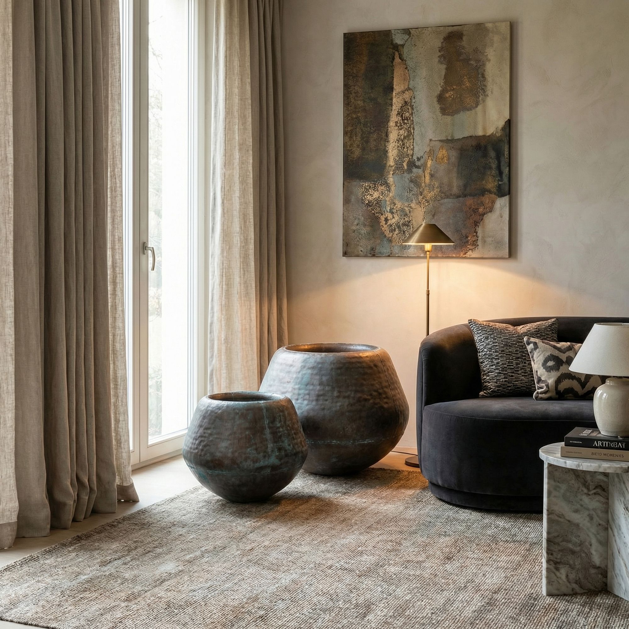 Design Vase Bombay aus Messing mit Patina als Luxus Statement Objekt | Gommaire bei STUFF Shop kaufen