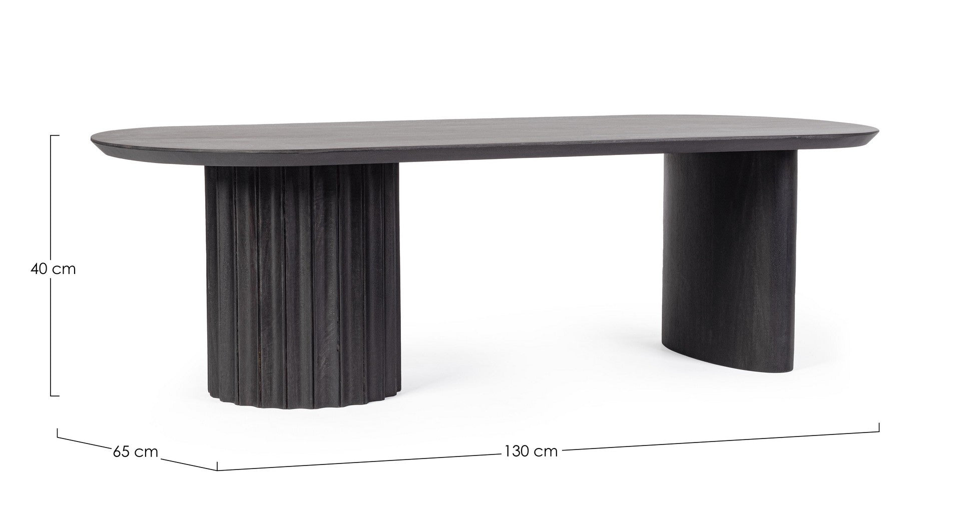 Couchtisch Orissa Schwarz von Bizzotto – Mangoholz, Ansicht, im STUFF Shop