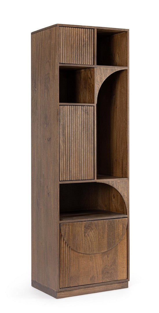 Bücherregal Orissa Naturfarbe von Bizzotto – massives Mangoholz, B 55 × T 40 × H 180 cm im STUFF Shop