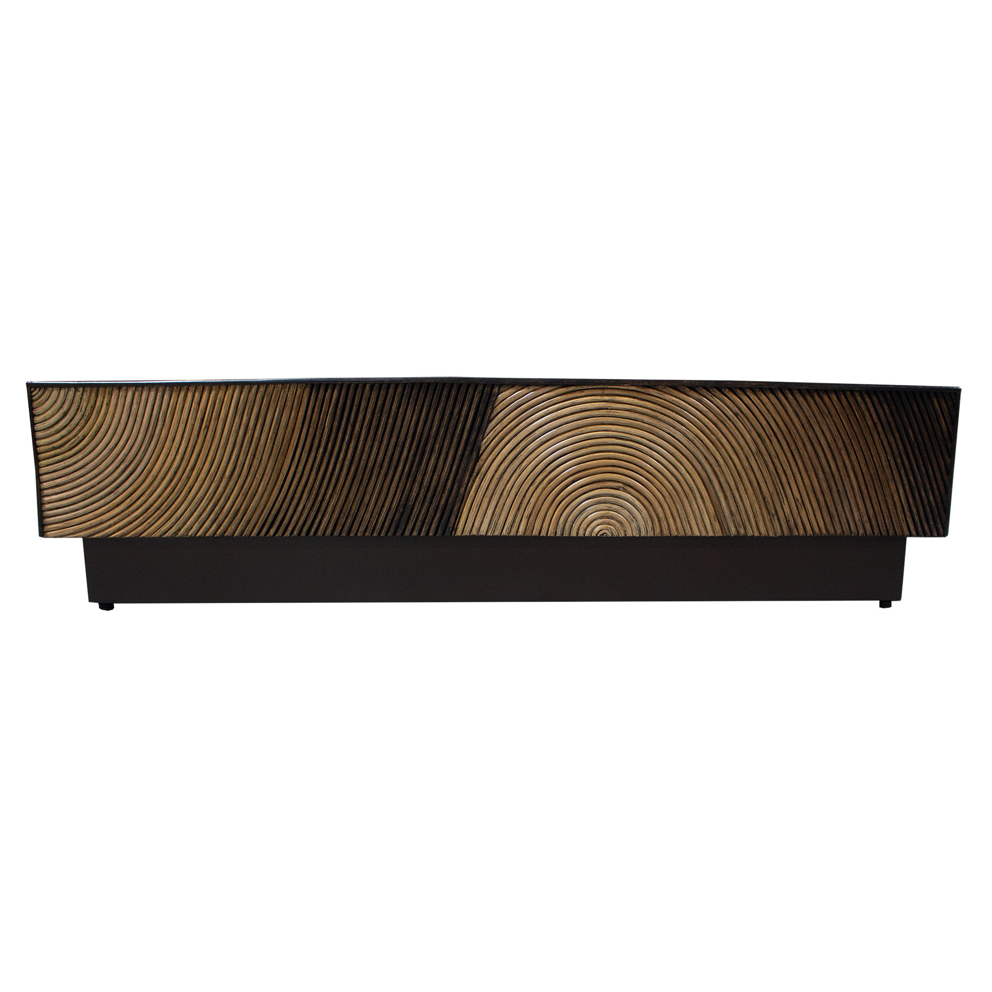 Couchtisch Casablanca Braun | Quadratische Platte mit weich gerundeten Kanten 120 cm