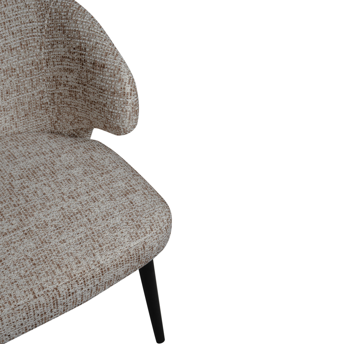 Esszimmerstuhl Fiori Brown mit geschwungener Lehne und schwarzen Beinen | Wohnbeispiel 5 | PTMD bei STUFF Shop kaufen