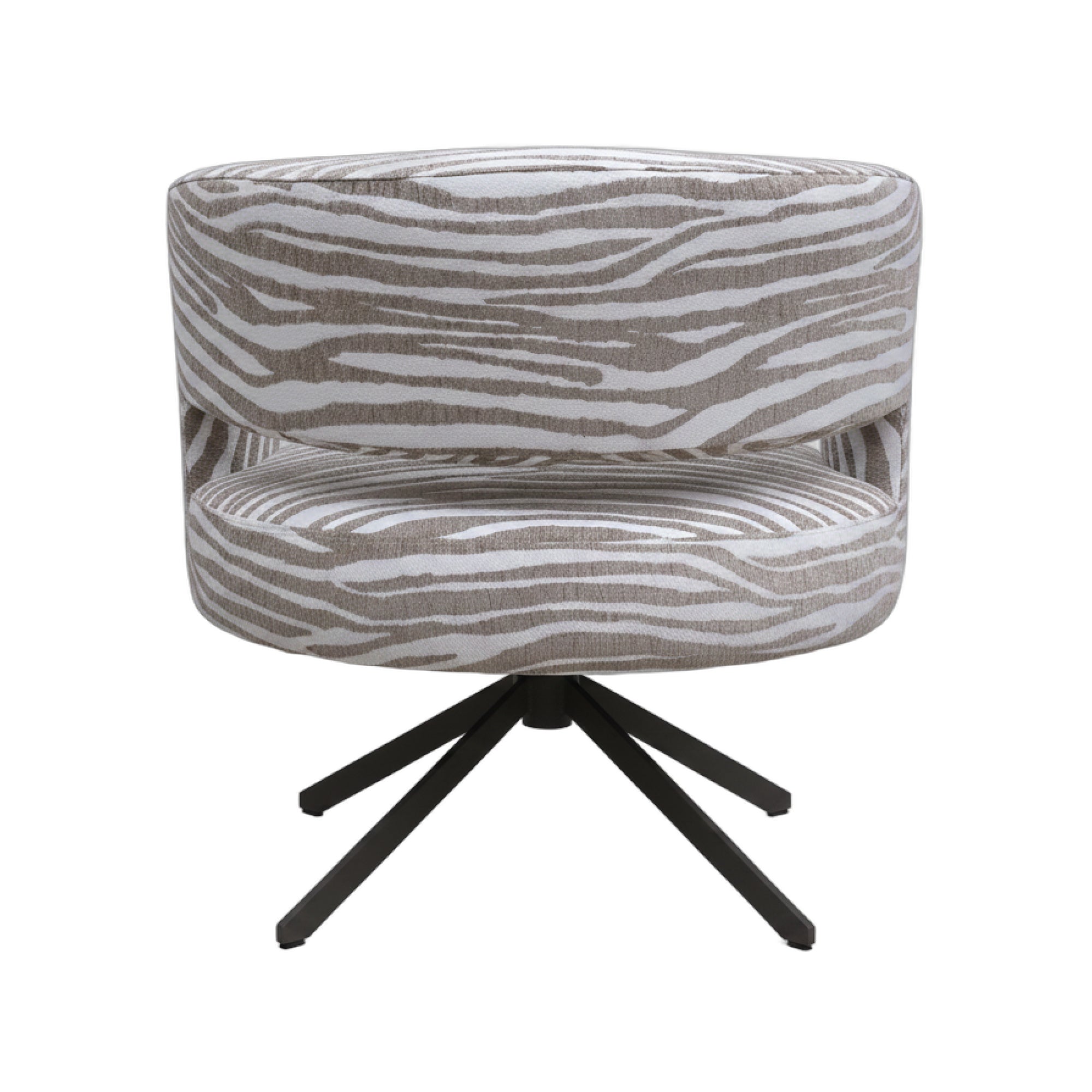 Esszimmerstuhl Baldr Beige mit Bezug Wavy Lines auf Metallgestell | Wohnbeispiel 3 | PTMD bei STUFF Shop kaufen