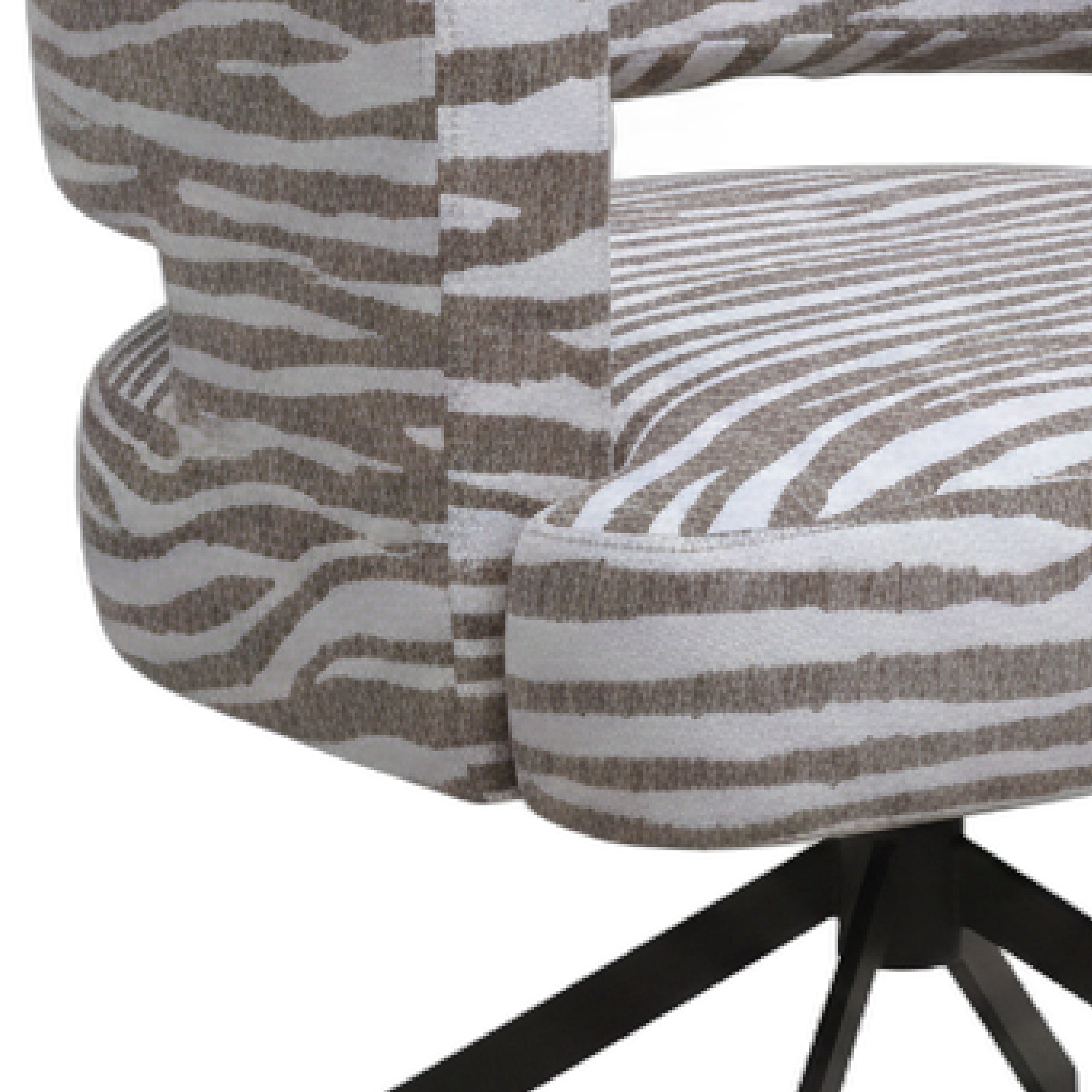 Esszimmerstuhl Baldr Beige mit Bezug Wavy Lines auf Metallgestell | Wohnbeispiel 4 | PTMD bei STUFF Shop kaufen