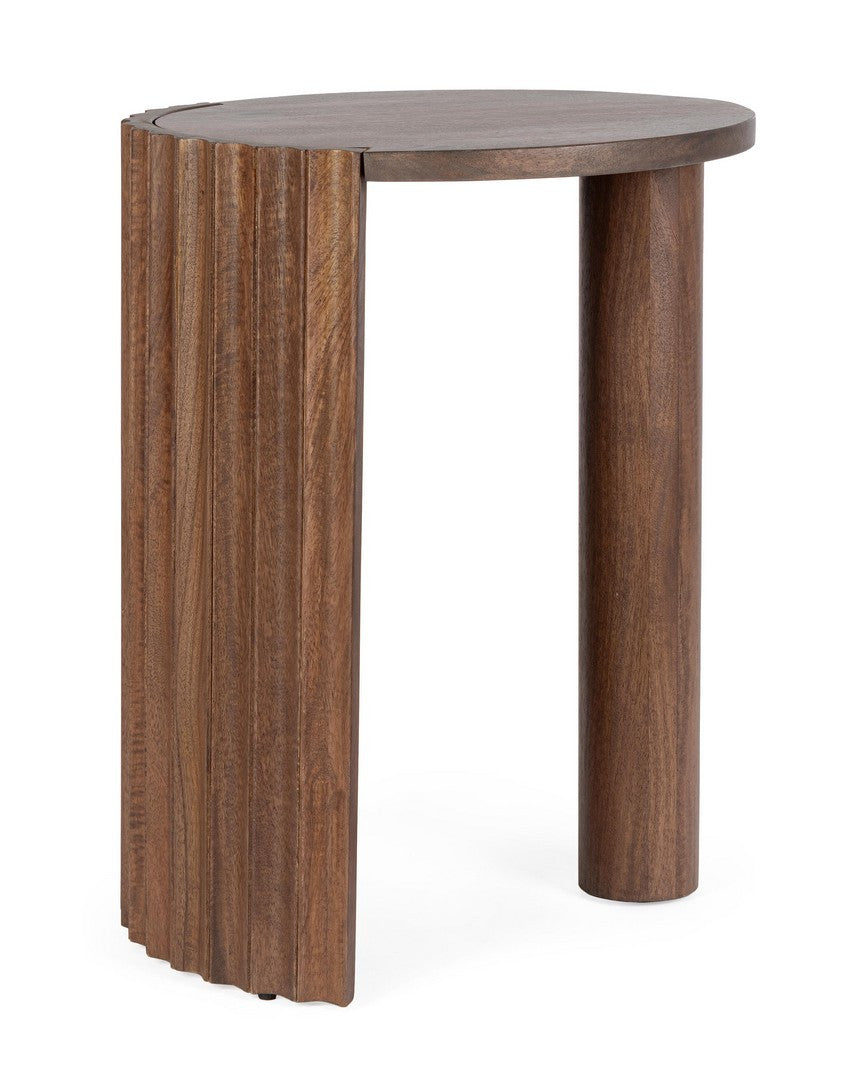 Couchtisch Orissa Naturfarbe von Bizzotto – massives Mangoholz, Ø 50 × H 65 cm im STUFF Shop