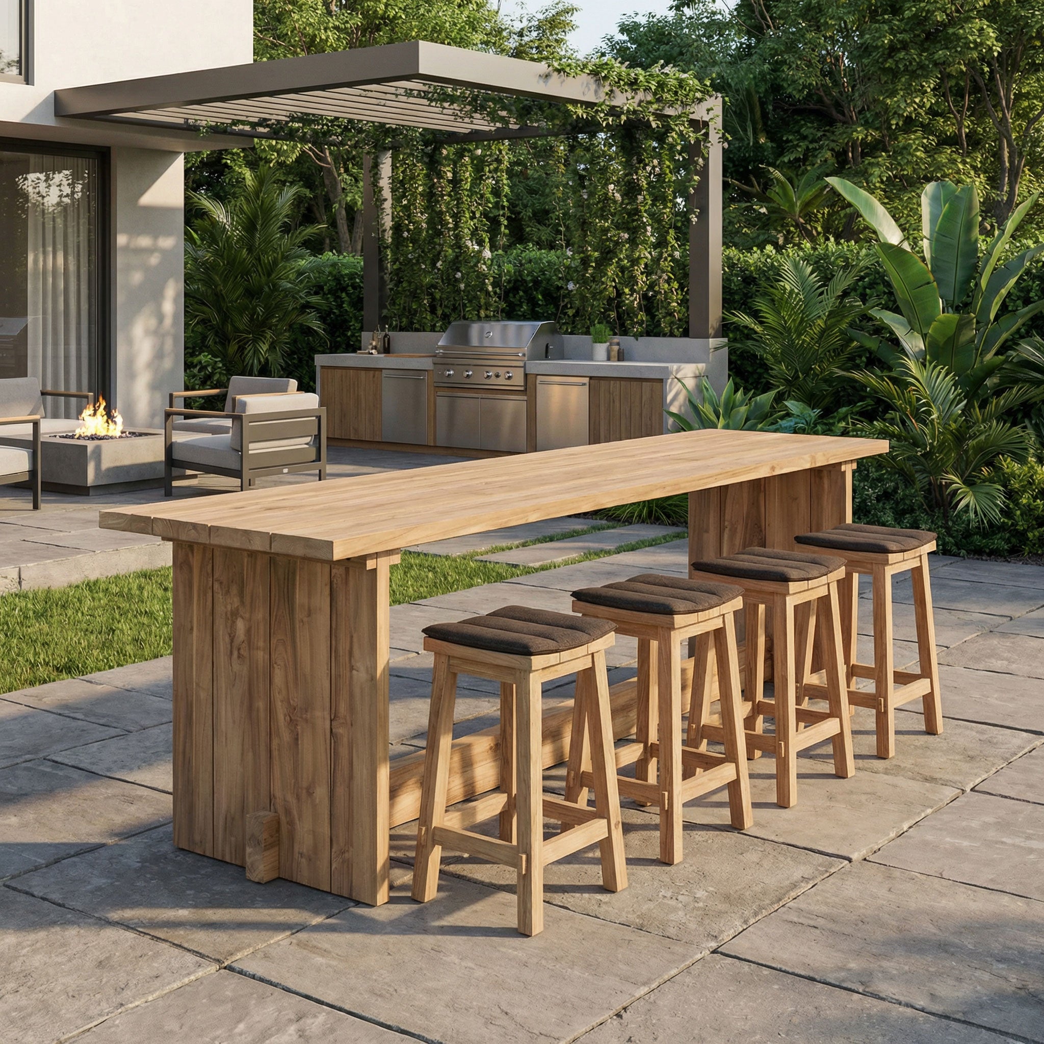 Outdoor Bartisch Alexi Teak | Gommaire bei STUFF Shop kaufen
