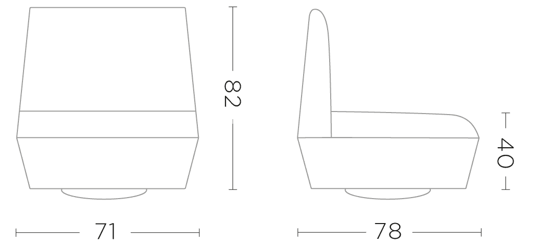 Sessel drehbar Jules Teak