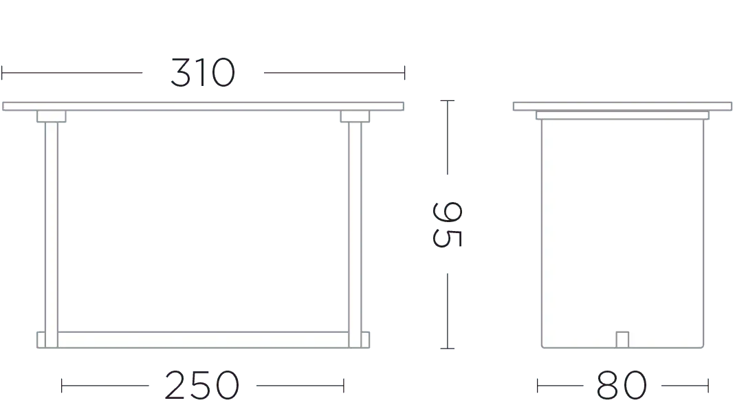 Outdoor Bartisch Alexi Teak