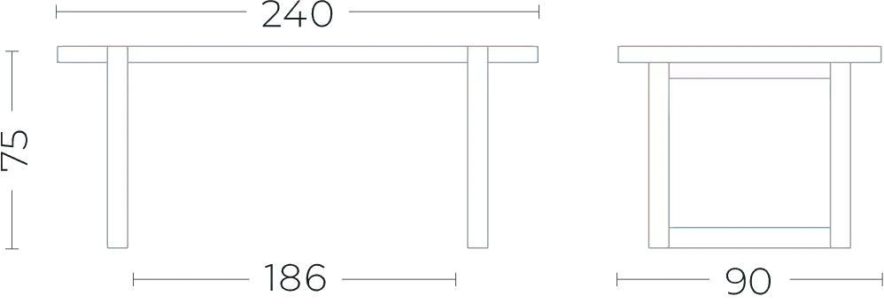 Esstisch Justin Teak
