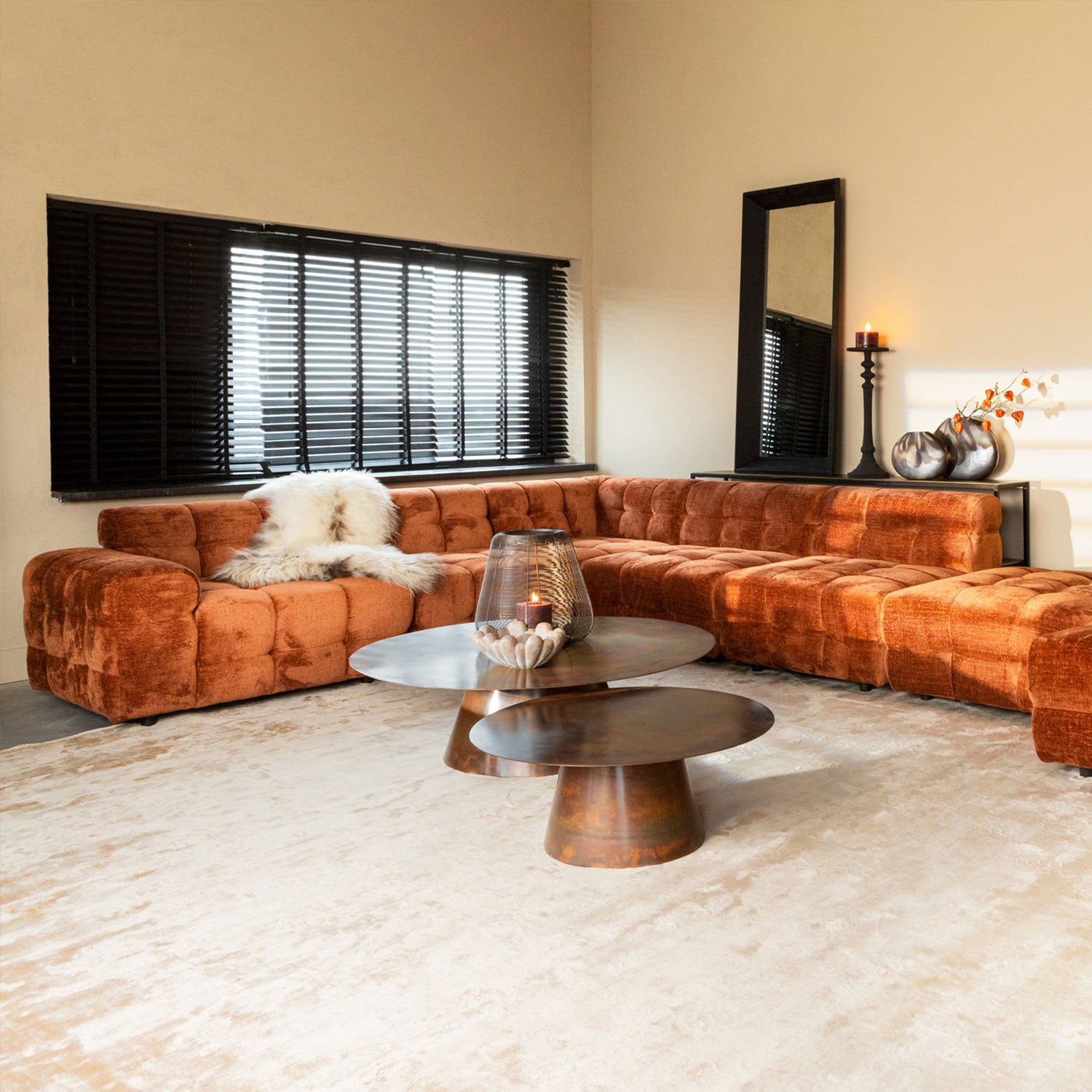Kategorie Sofas – modernes modulares Sofa in Samtoptik von PTMD Luxery Living