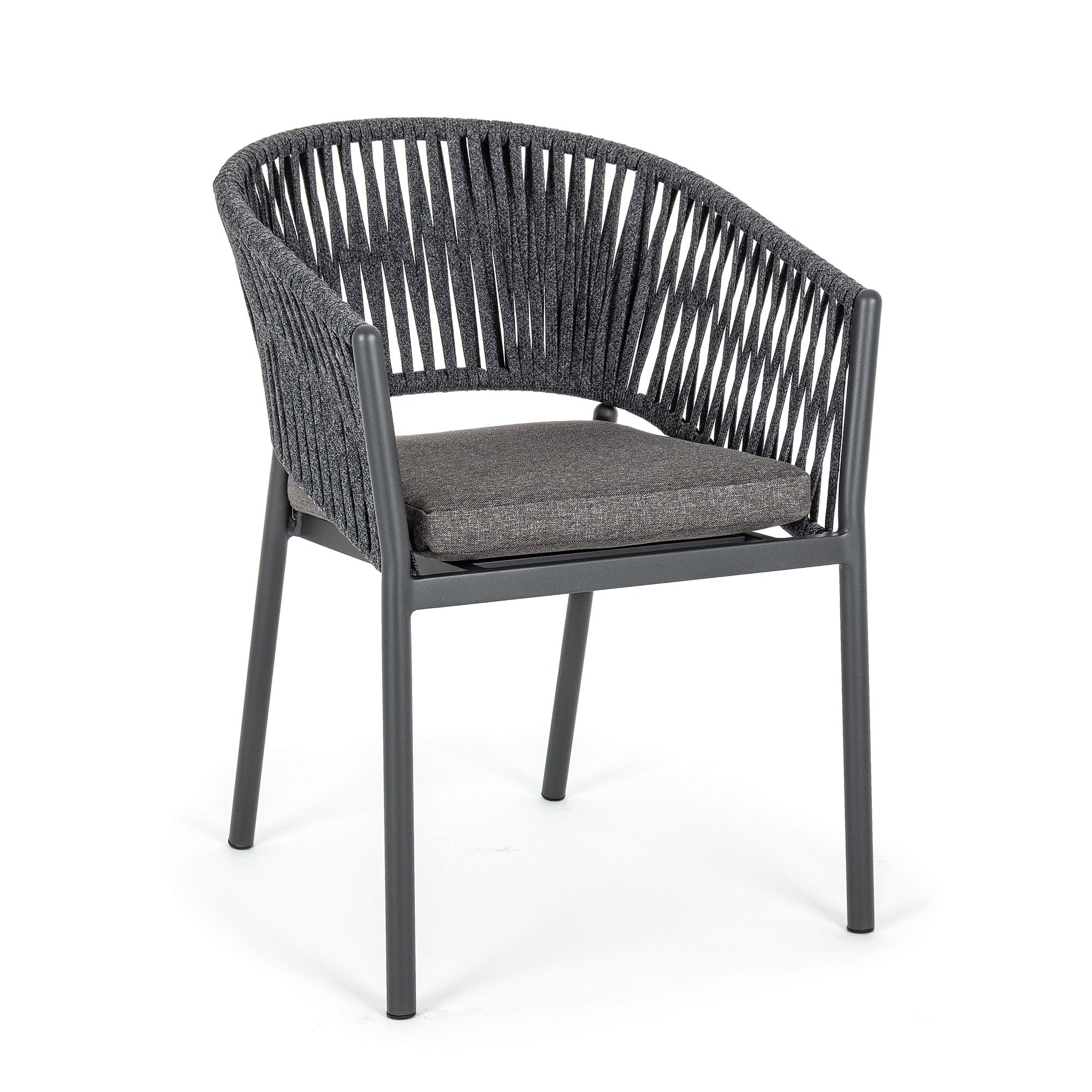Outdoor Stuhl Florencia Anthrazit mit Armlehnen und Sitzkissen | Bizzotto bei STUFF Shop kaufen