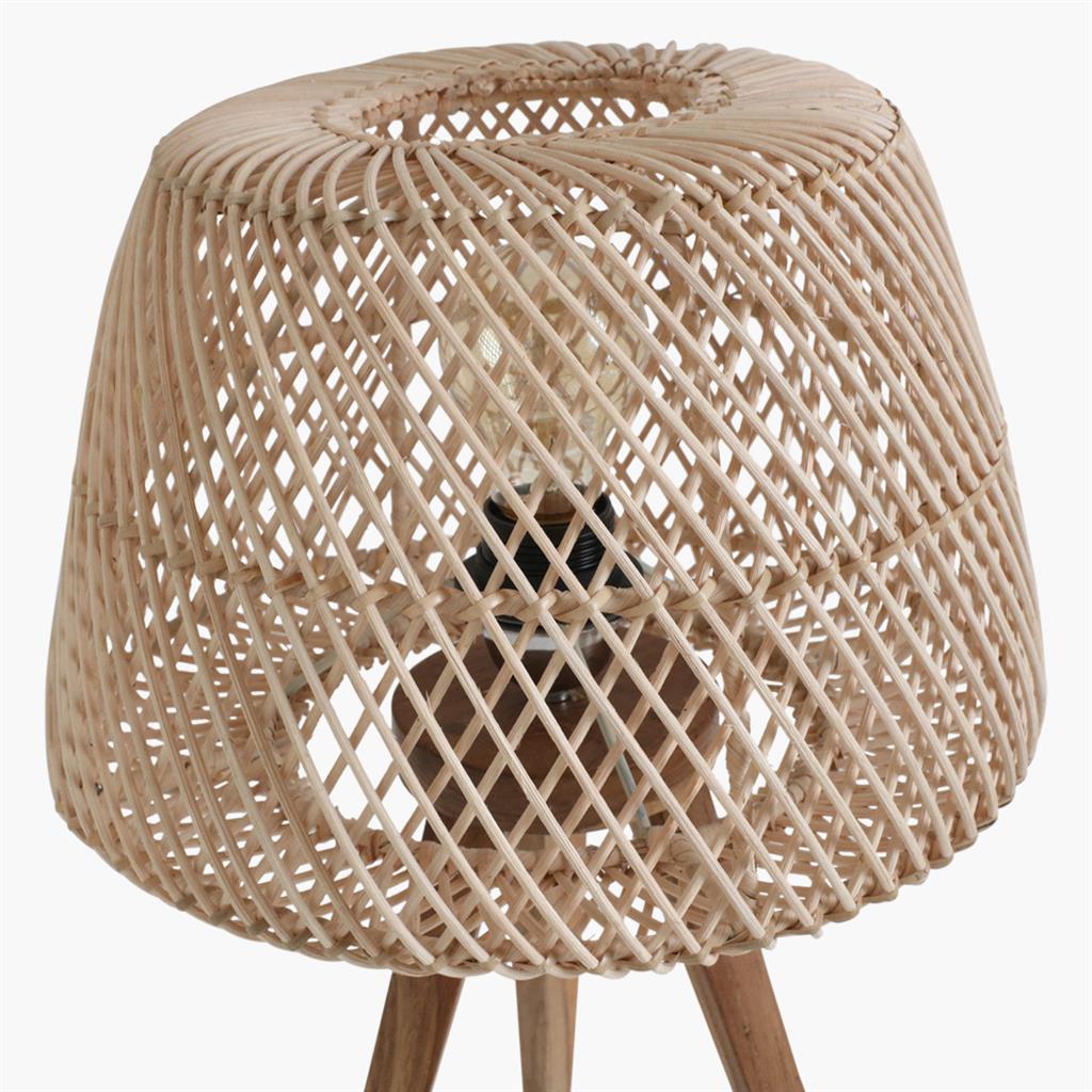 Tischleuchte Maze Tripod Rattan natur
