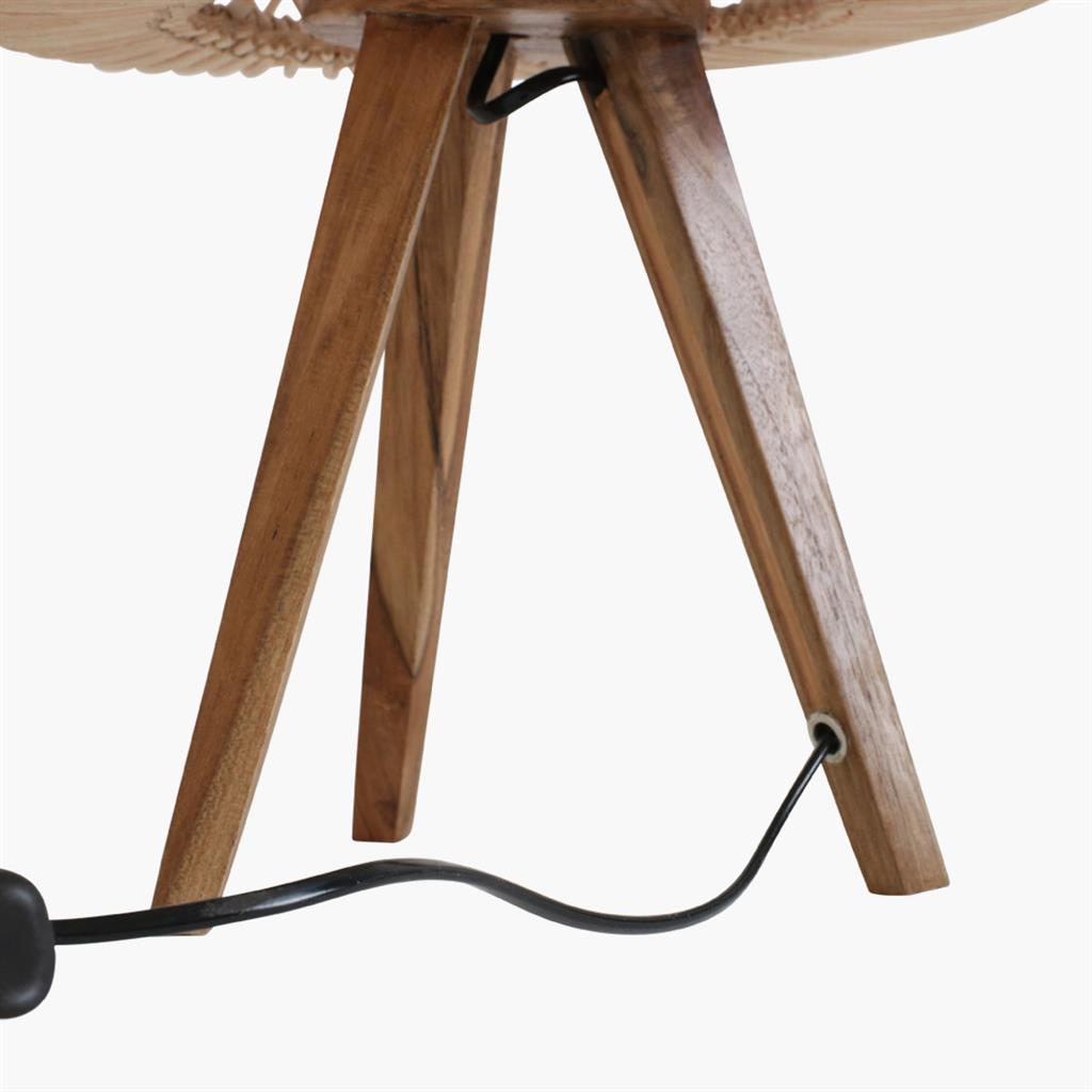 Tischleuchte Maze Tripod Rattan natur