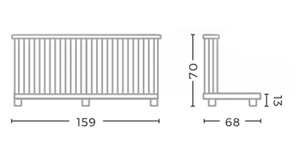 Outdoor-Sofa Carol inkl. Polster - Gommaire