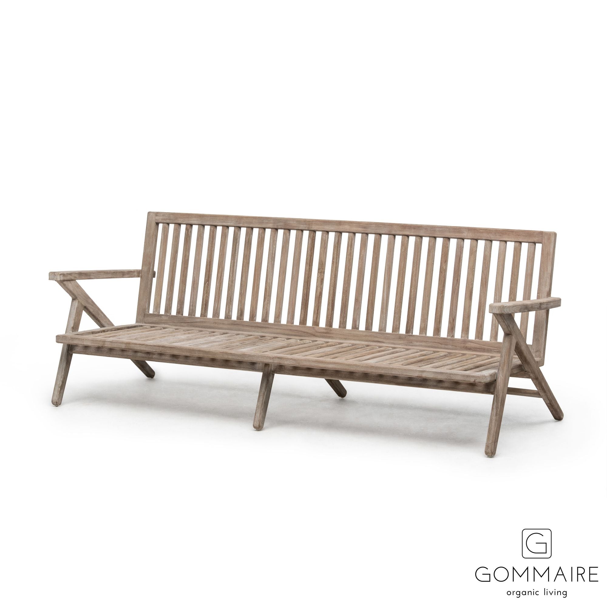 Gommaire Outdoor-Sofa Alabama ohne Polster in Teak Natural Grey