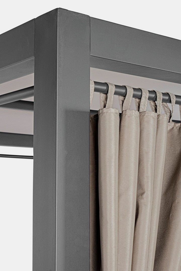 Outdoor Daybed Dream Anthrazit mit Dach und seitlichen Vorhängen | Bizzotto bei STUFF Shop kaufen