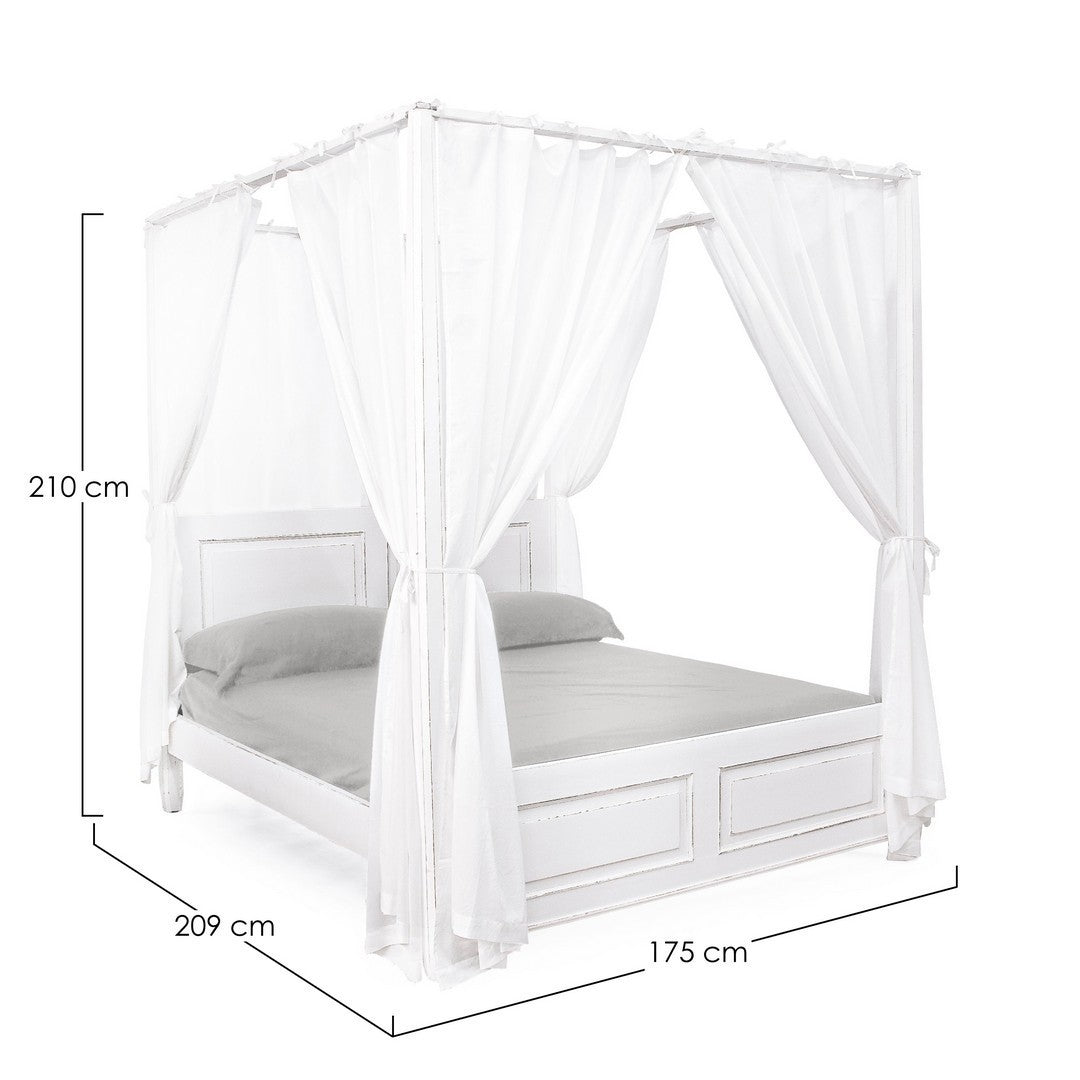 Doppelbett Colette mit Vorhängen - Bizzotto