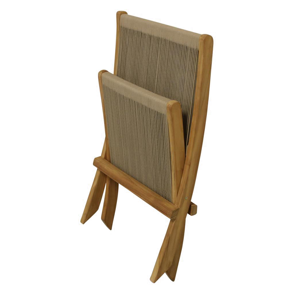 Outdoor Lounge-Klappstuhl Rope Natur I STUFF Shop