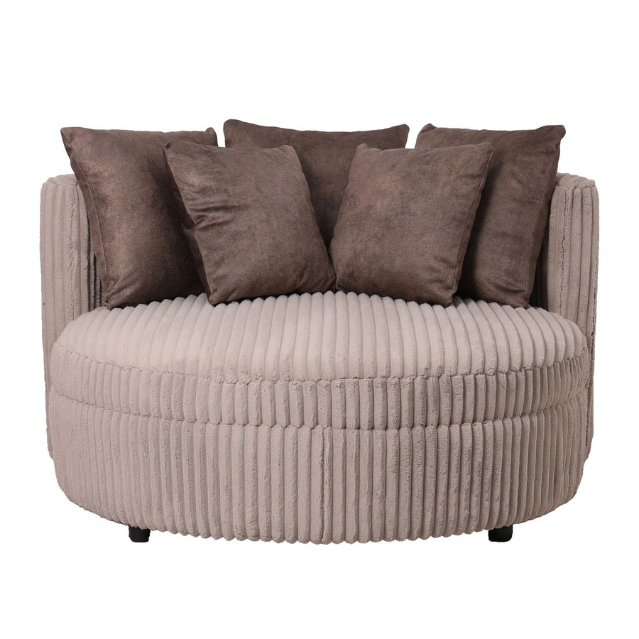 PTMD Sessel Fayen in Creme mit Kissen