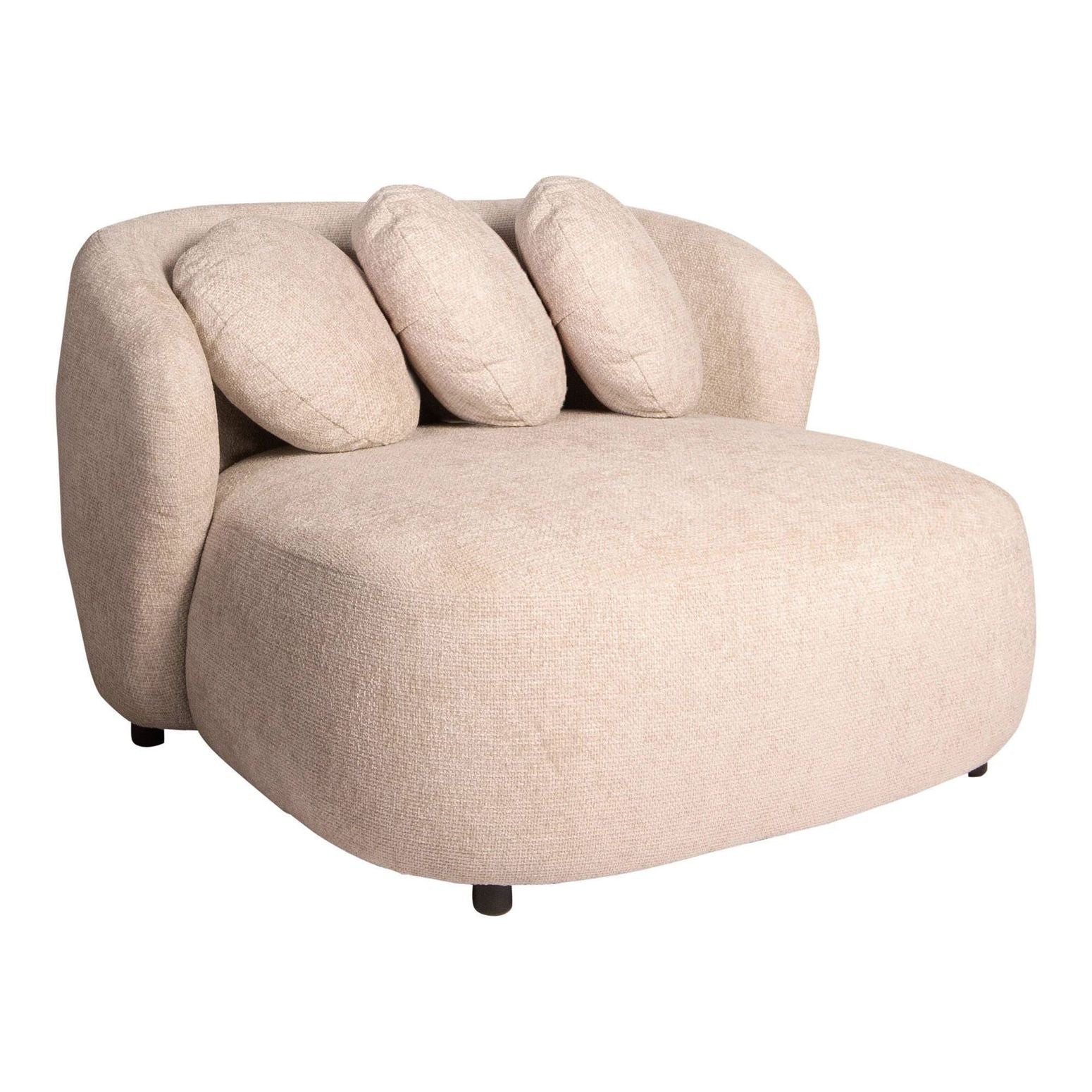 Aphrodite Loveseat von PTMD in Creme mit Kissen