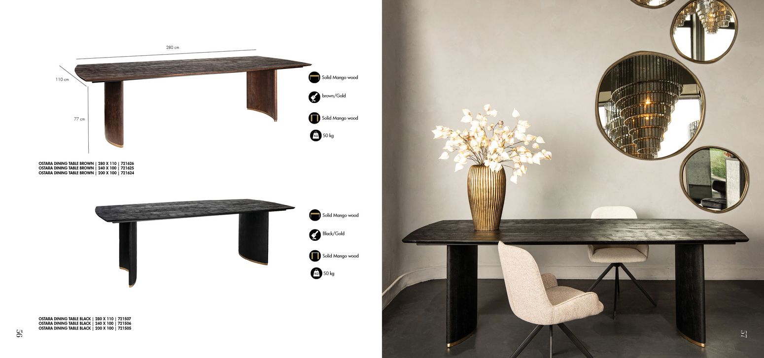 Esstisch Ostara Black Designer