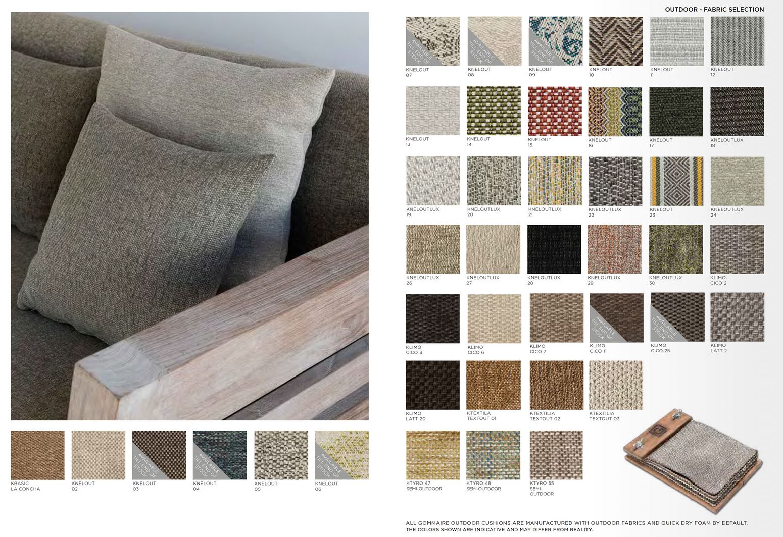 Stoffauswahl Gommaire outdoor