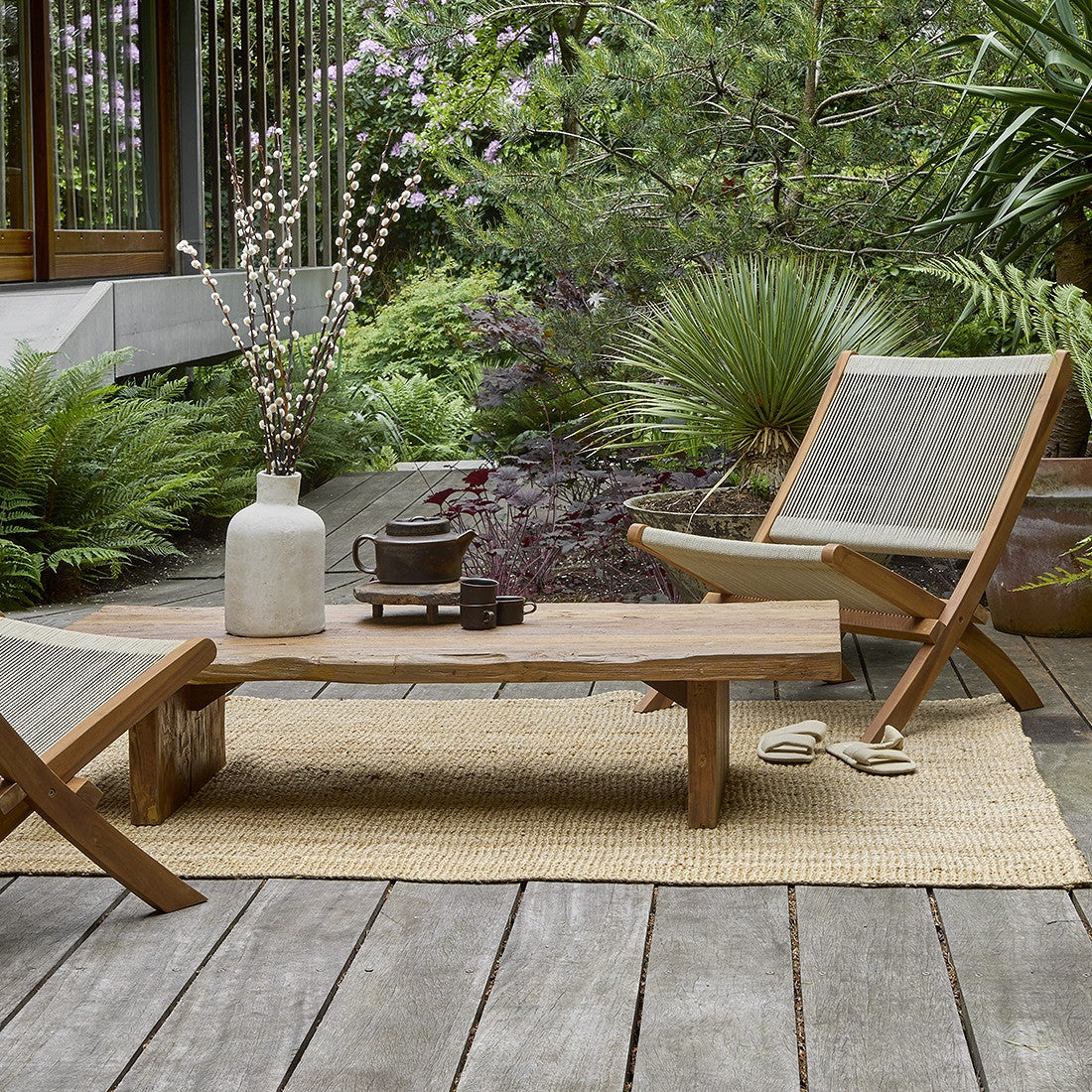 Couchtisch aus FSC®-zertifiziertem recyceltem Teakholz, 140 × 60 × 30 cm, STUFF Vintage Living