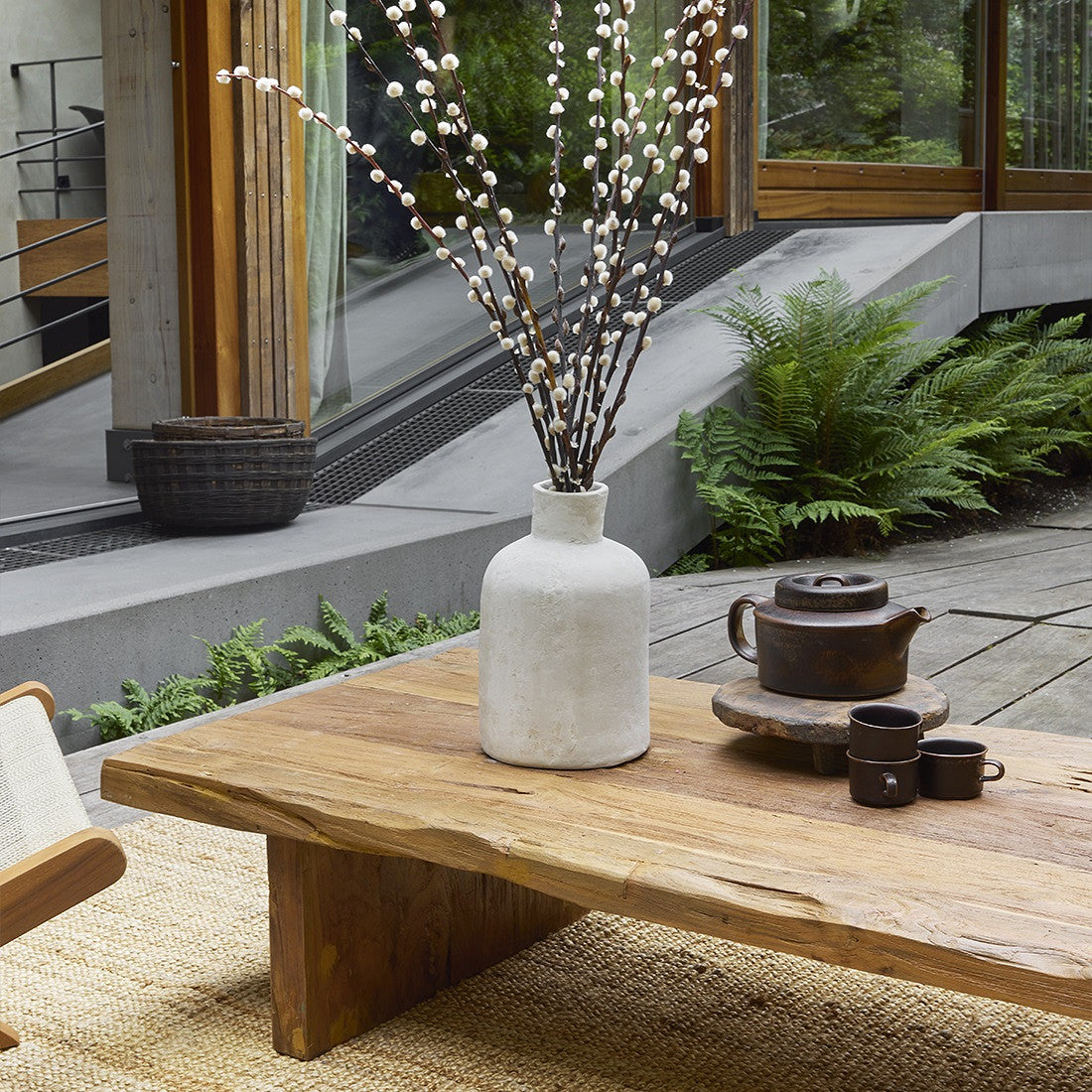 Couchtisch aus FSC®-zertifiziertem recyceltem Teakholz, 140 × 60 × 30 cm, STUFF Vintage Living