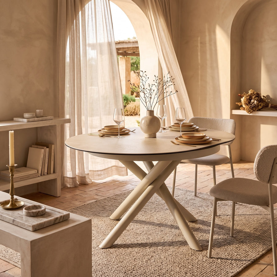 Ausziehtisch Adea Beige von Bizzotto im Wohnraum