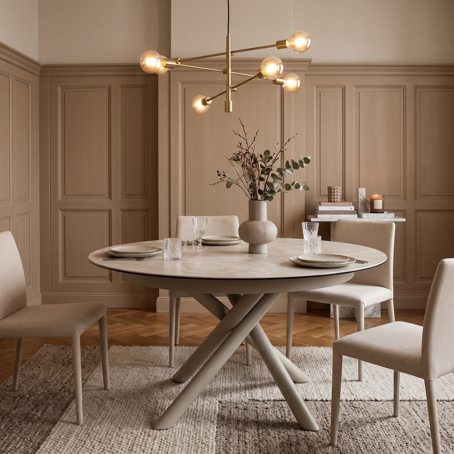 Ausziehtisch Adea Hellbeige von Bizzotto im Wohnraum