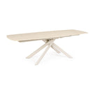 Ausziehtisch Joakim Ivory | Keramikplatte Travertinoptik, 160–240 × 90 cm
