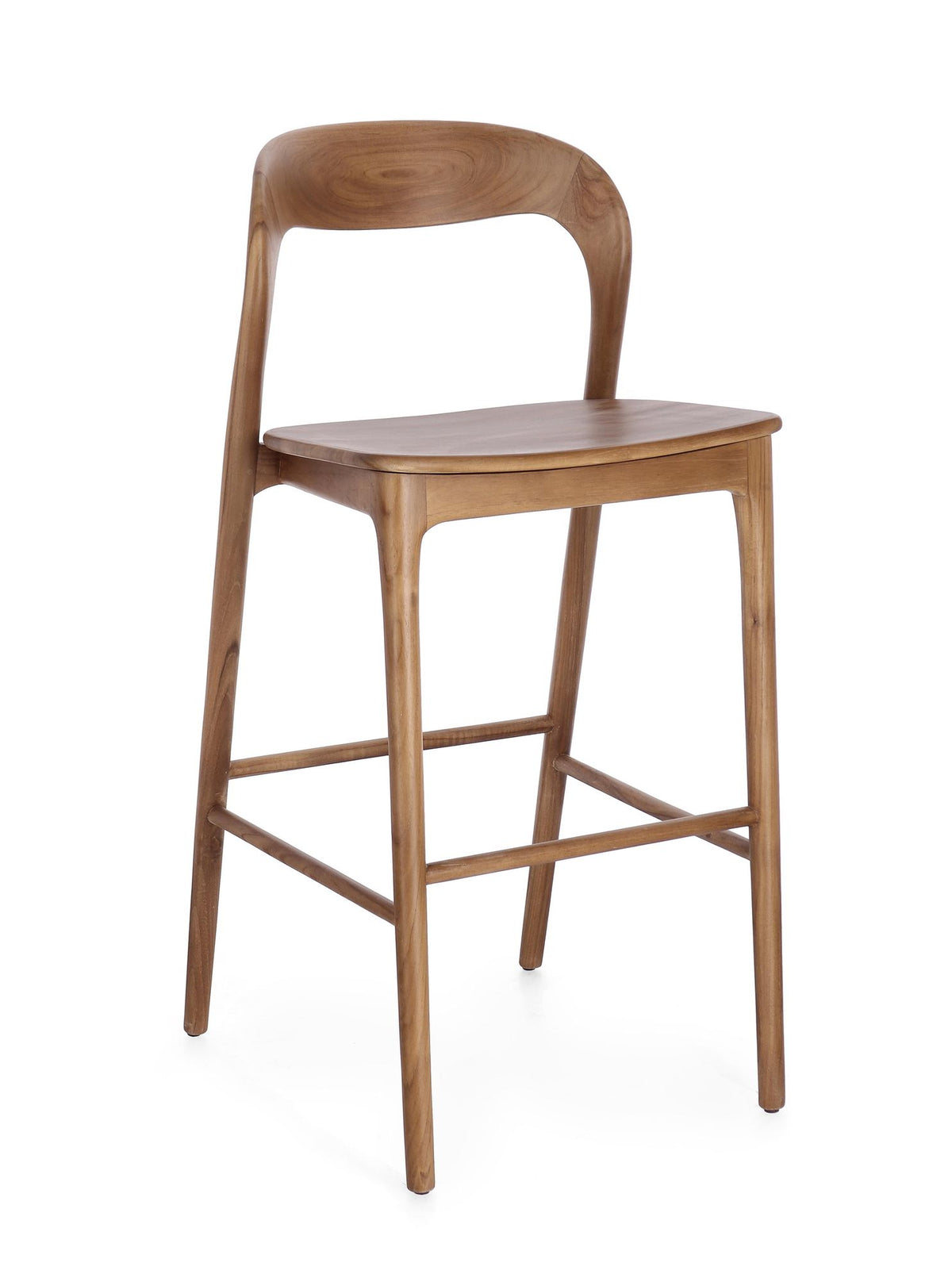 Barhocker Miley Natur von Bizzotto, freigestellt, B 48 × T 51,5 × H 102 cm