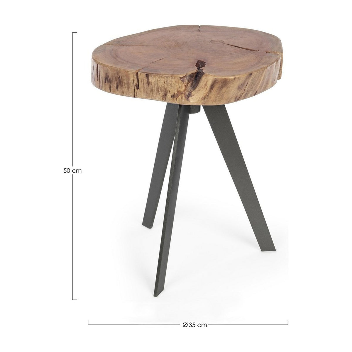 Maßzeichnung Beistelltisch Aron Ø 35 cm von Bizzotto