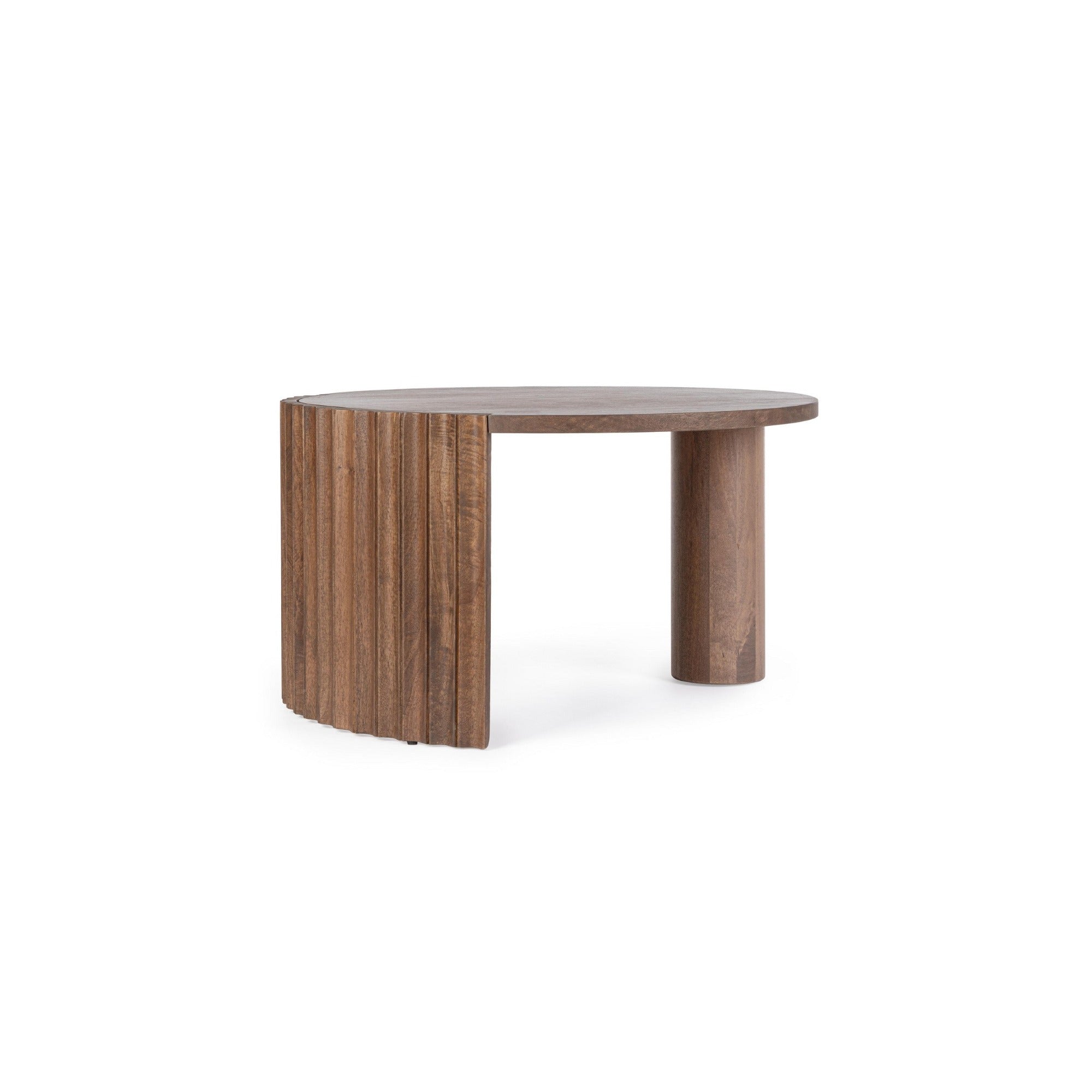 Couchtisch Orissa Naturfarbe von Bizzotto – massives Mangoholz, Ø 80 cm im STUFF Shop