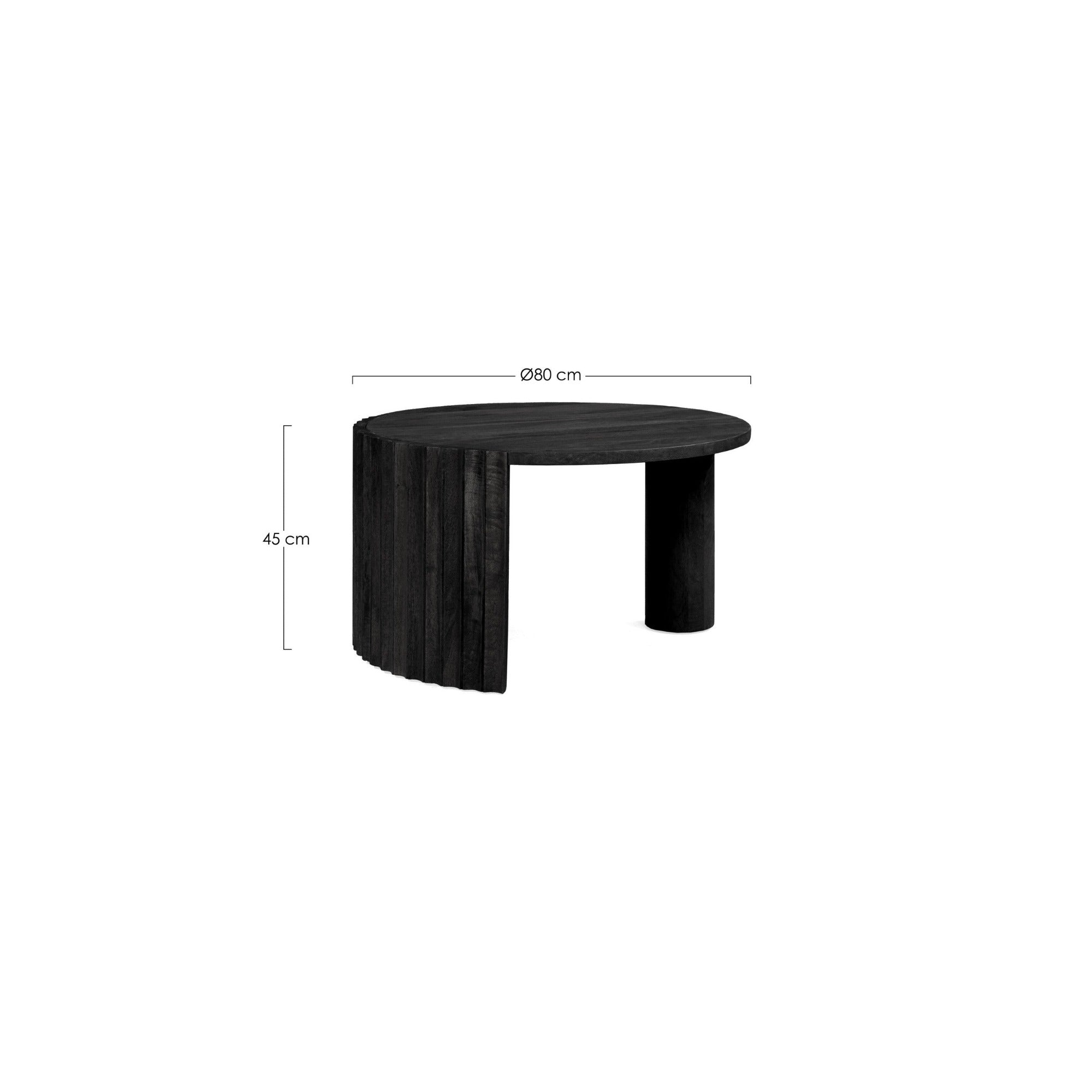 Couchtisch Orissa Schwarz von Bizzotto – Mangoholz, Ansicht, im STUFF Shop