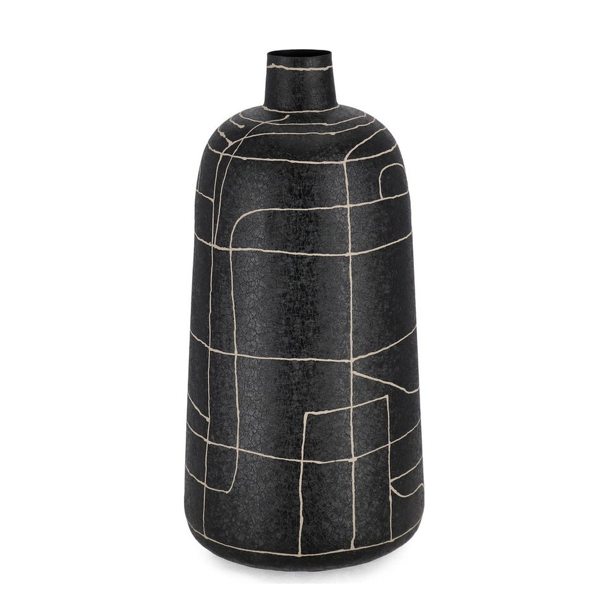 Flaschenvase Siva Schwarz 44,5 cm, Freisteller