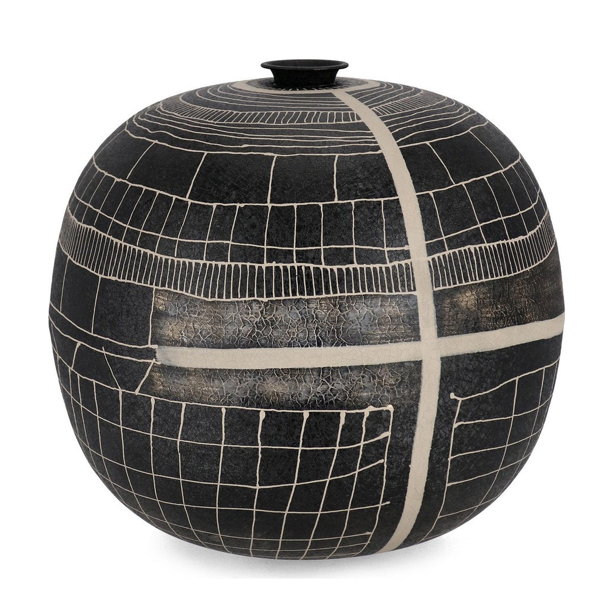 Kugelvase Siva Schwarz Ø 39 cm, Freisteller