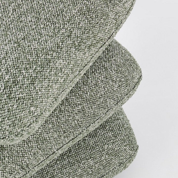 Pouf Antara Grün von Bizzotto, Nahaufnahme von Material und Verarbeitung