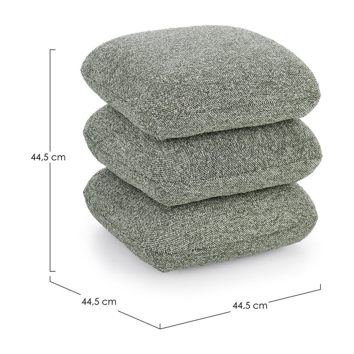 Maßzeichnung Pouf Antara Grün von Bizzotto