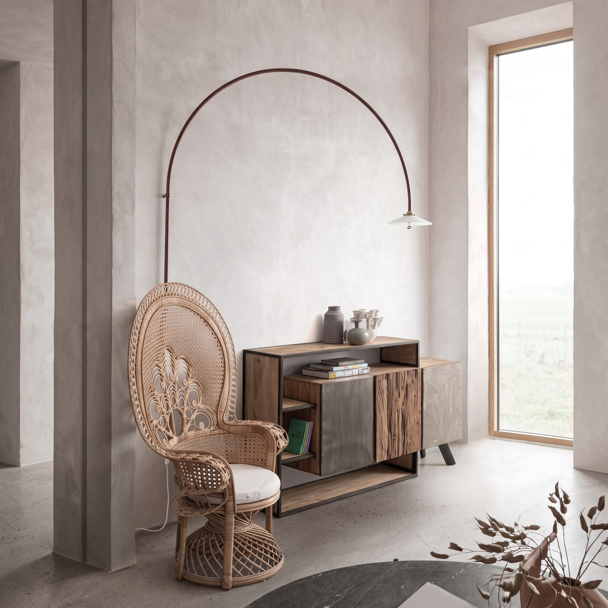 Sideboard Manchester 3 Türen von Bizzotto im Wohnzimmer, Herstellerfoto