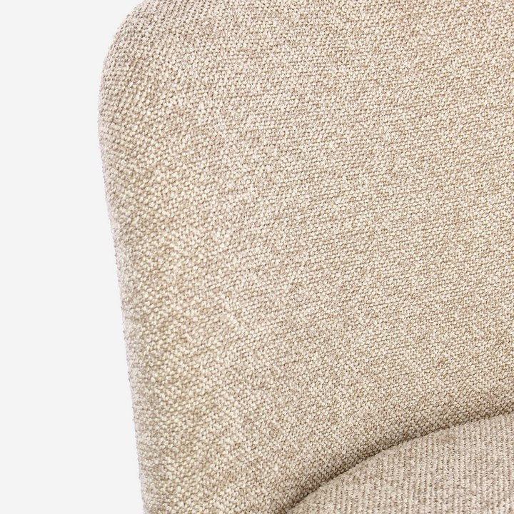 Esszimmerstuhl Antara Beige von Bizzotto, Nahaufnahme von Material und Verarbeitung