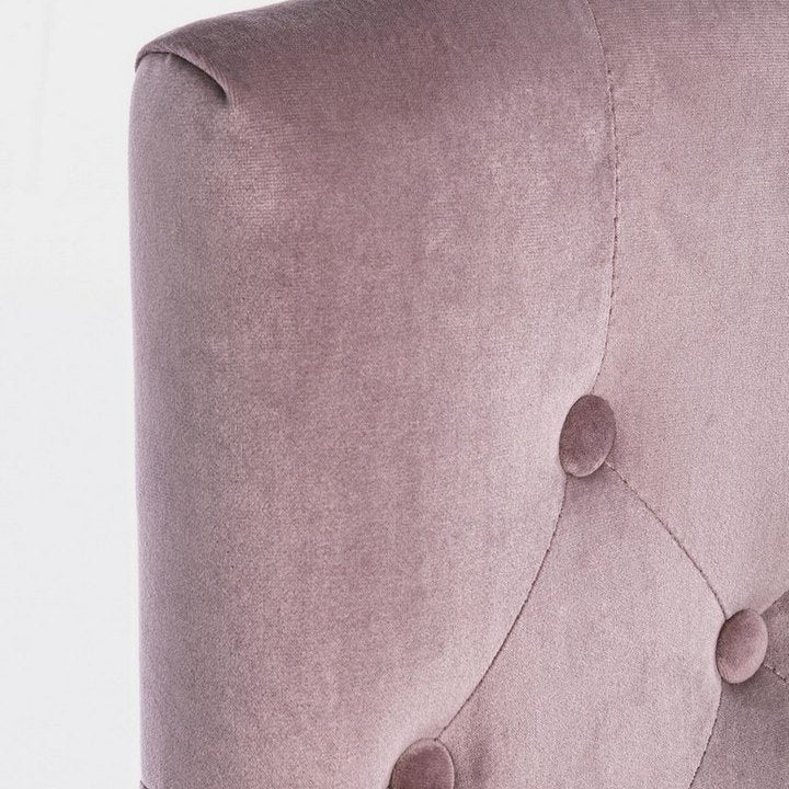 Polsterstuhl Diva Rosa von Bizzotto, Nahaufnahme von Material und Verarbeitung