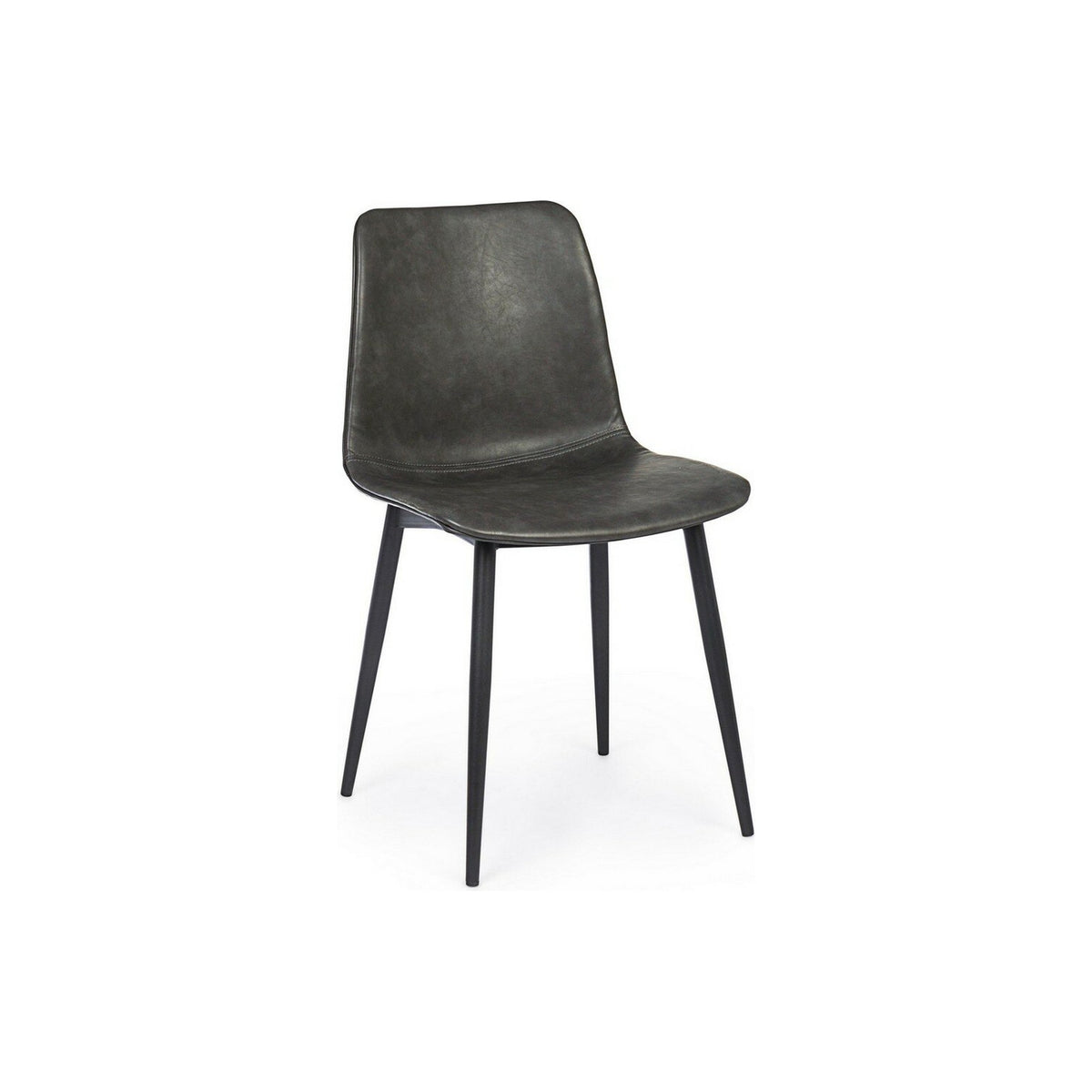 Stuhl Kyra Anthrazit Vintage von Bizzotto, freigestellt, B 44 × T 50 × H 80 cm