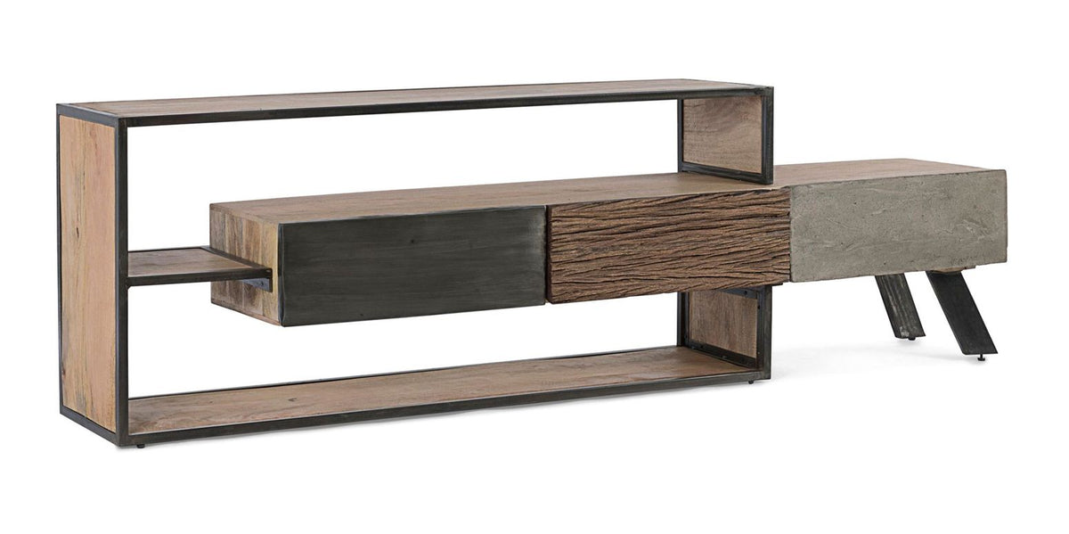 TV-Schrank Manchester 195 cm von Bizzotto, freigestellt, B 195 × T 38 × H 60 cm