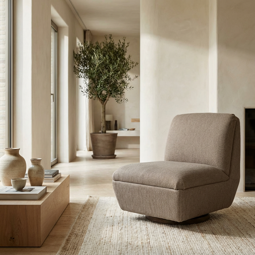 Gommaire Club Sessel Jules drehbar Moss | eleganter Indoor Sessel aus Stoff | STUFF Shop