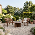 Couchtisch Imen rund Teak Emas Brown Small